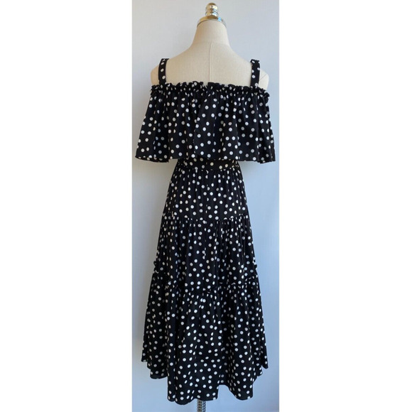 Dolce & Gabbana Runway Off-Shoulder Ruffled Polka Dot Dress IT 36, US 0 w/COA - Picture 7 of 14